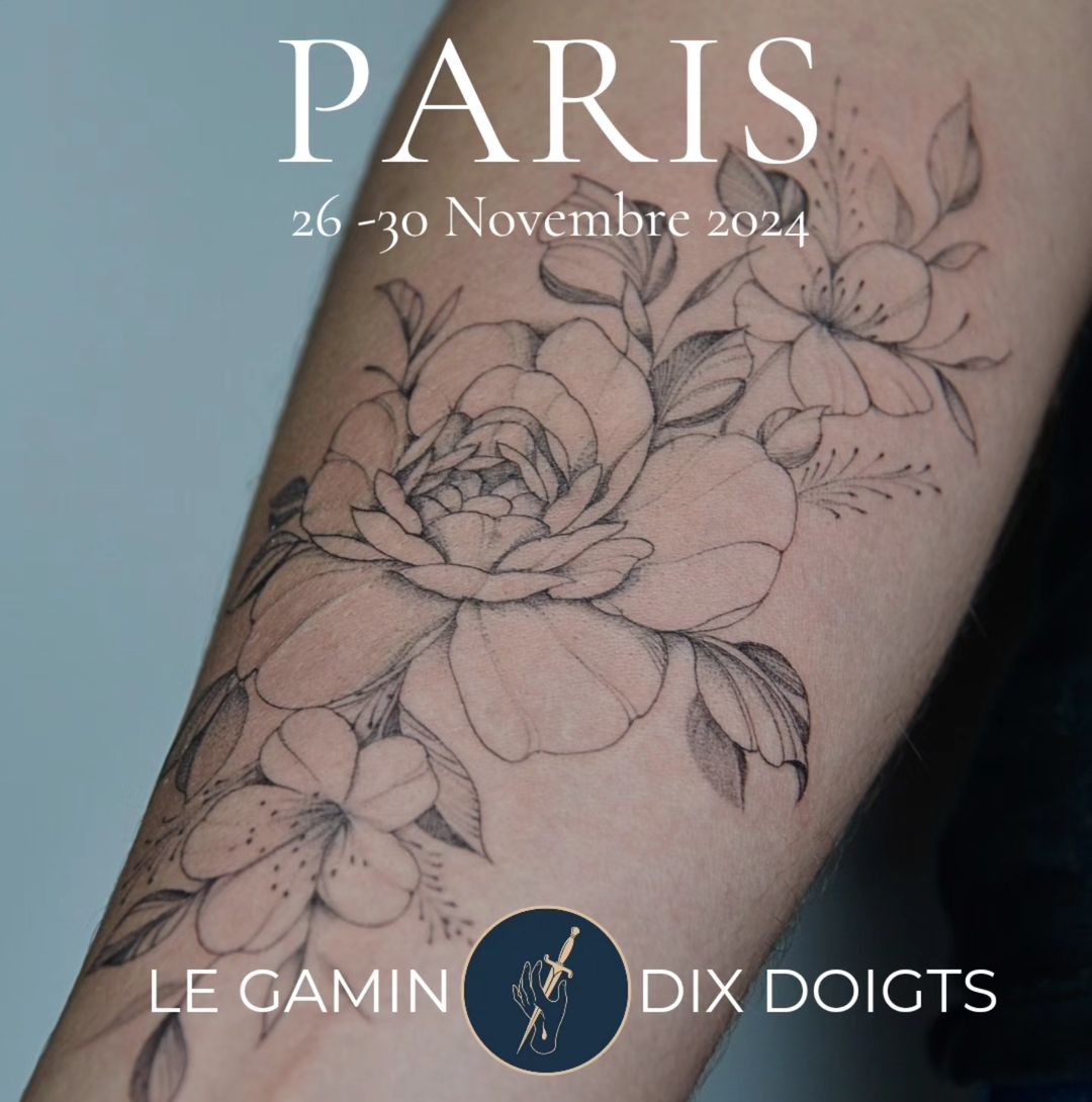 Tatouage par Tatouage Floral Fin Angers