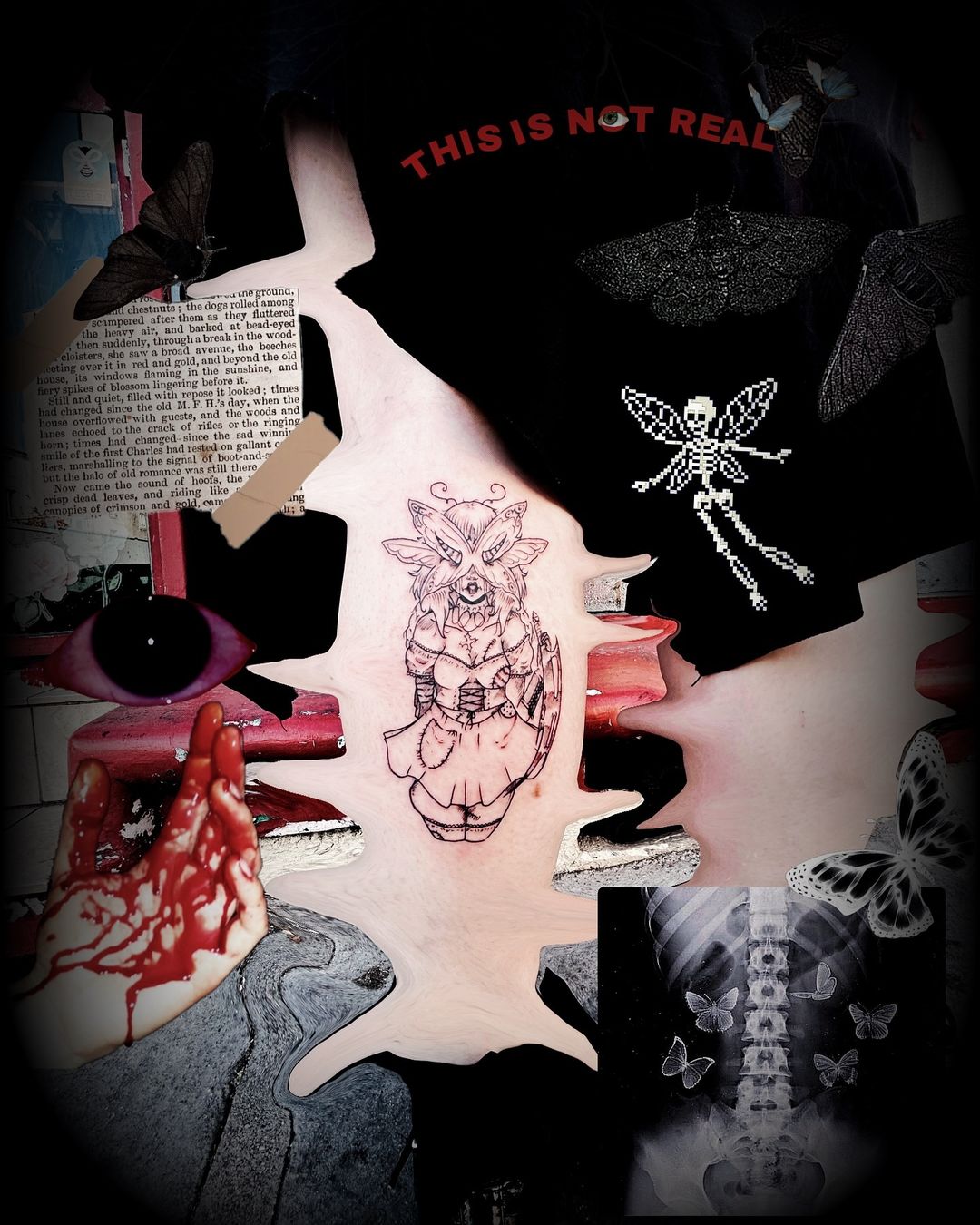 Travail de Clowntriste Créatrice De Cauchemars Tatouage Marseille