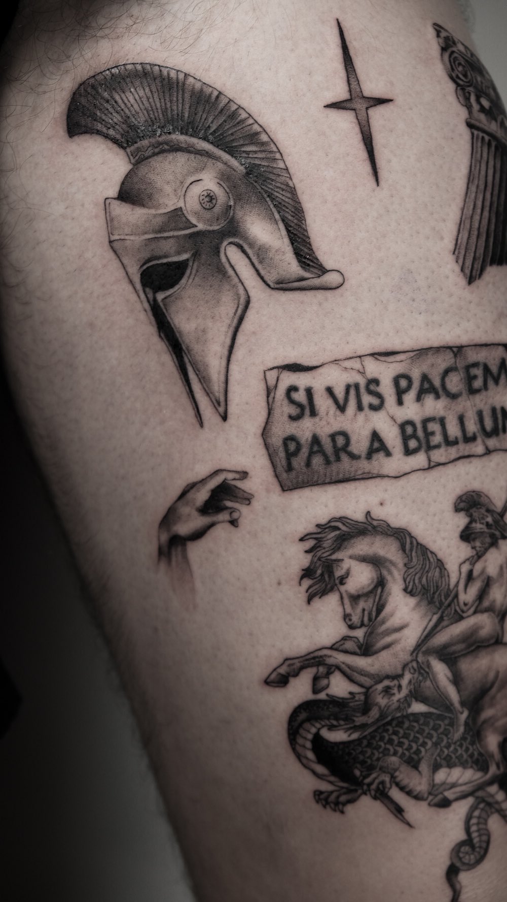 Travail de S A N T O - Marseille Tattoo