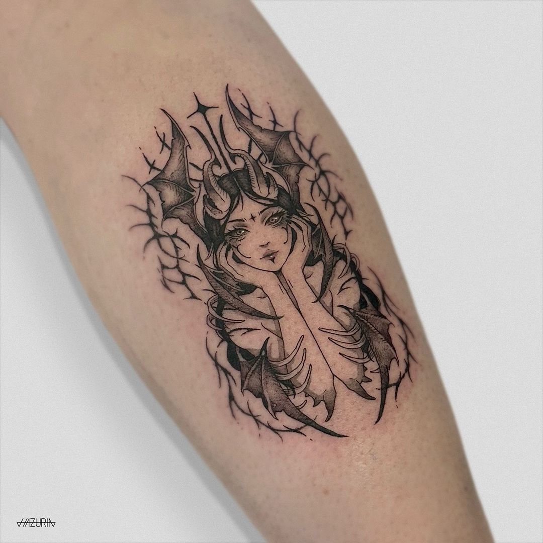 Travail de Hazuria Tattoo Marseille