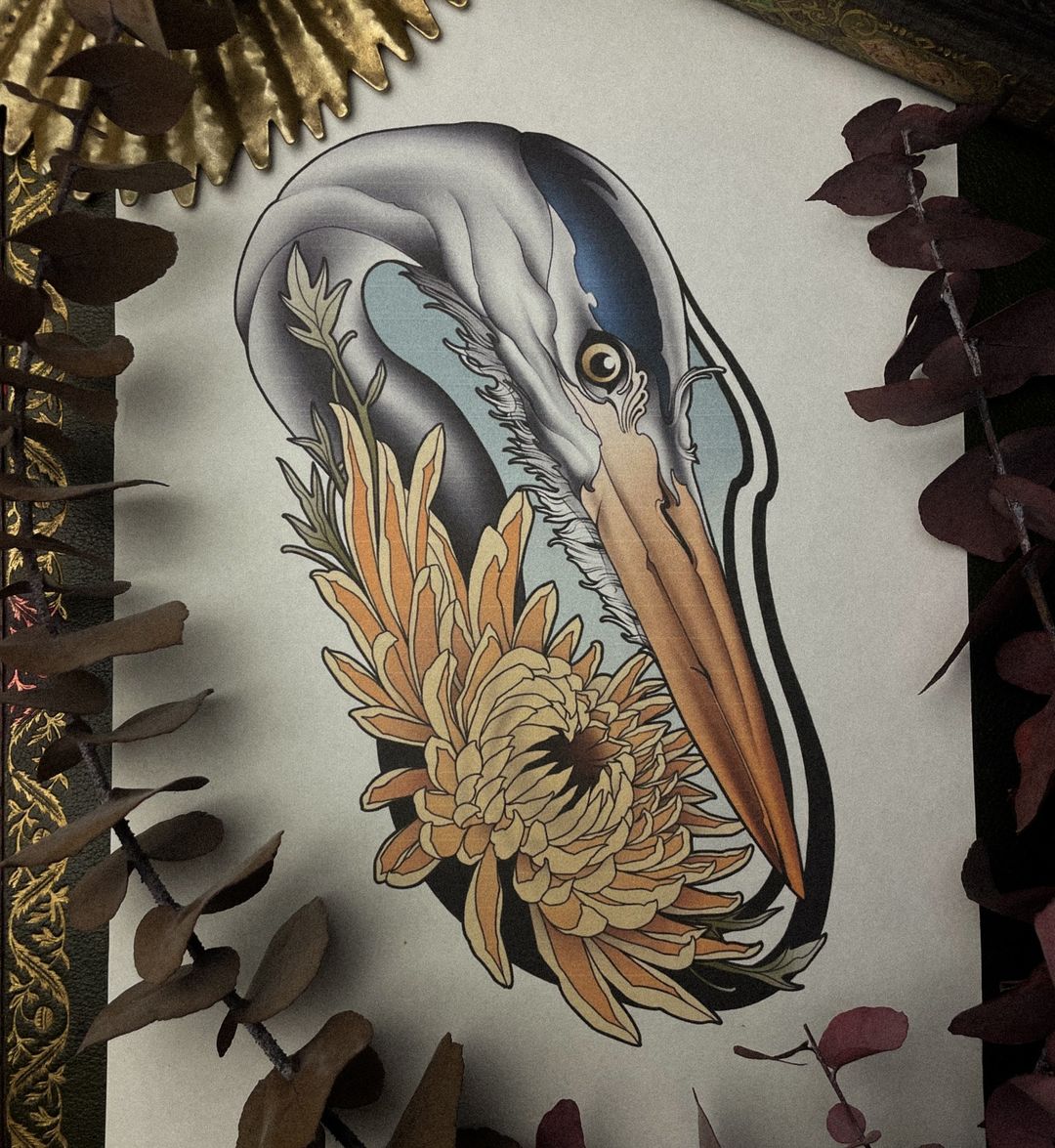 Tatouage par l'Enfant Sauvage Neotraditional