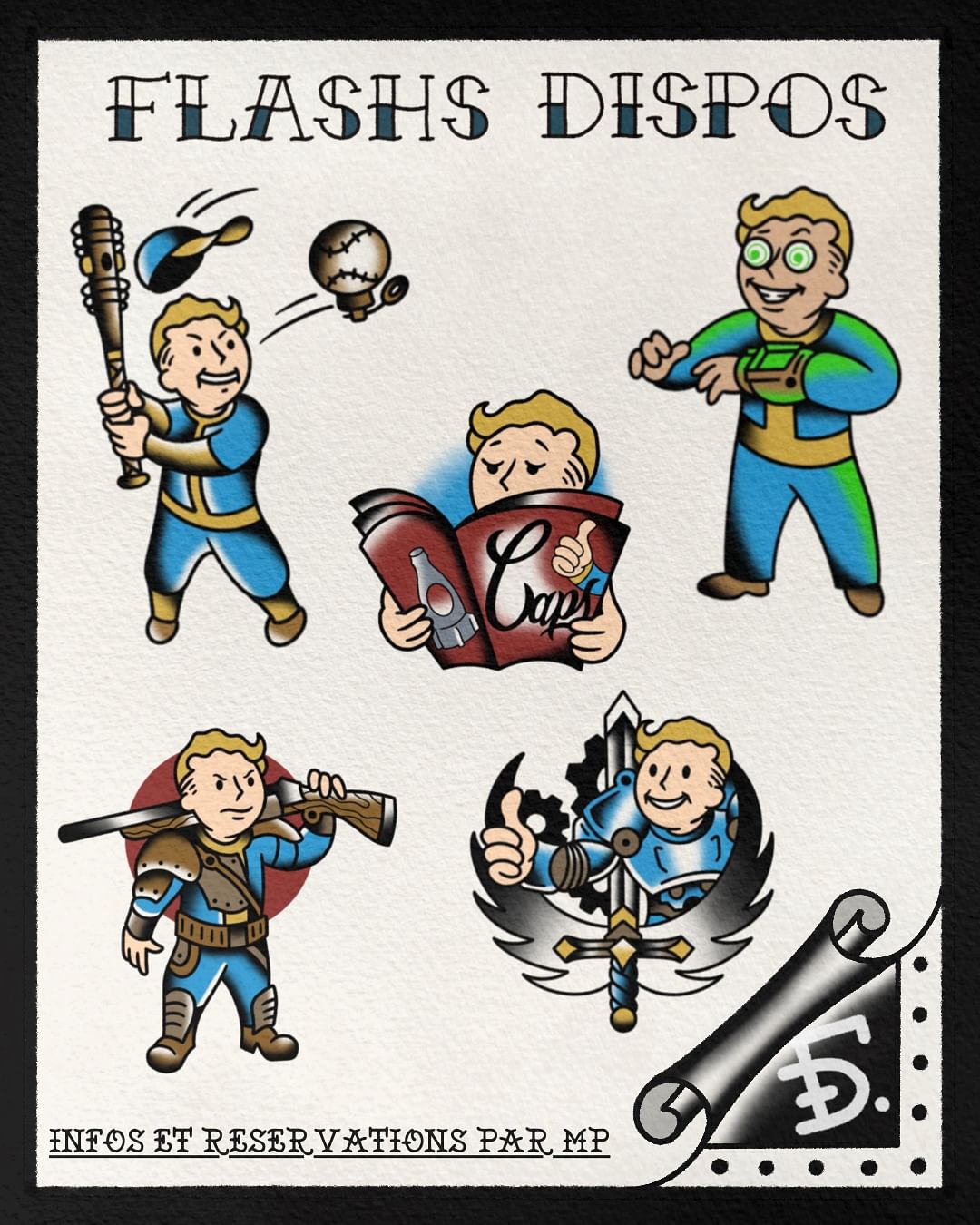 Tatouage par Fauckos Tattoo Flash Painting