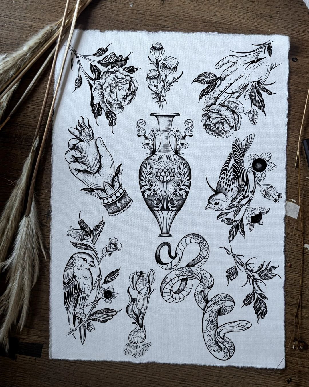 Portfolio de Jehanne Eller . Tatouage Illustration