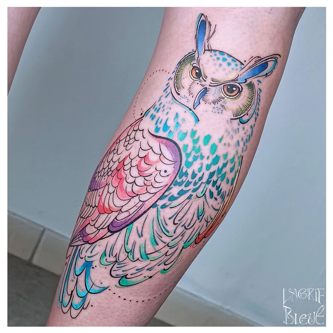 Tatouage par Lagrif Bleue Tattoo