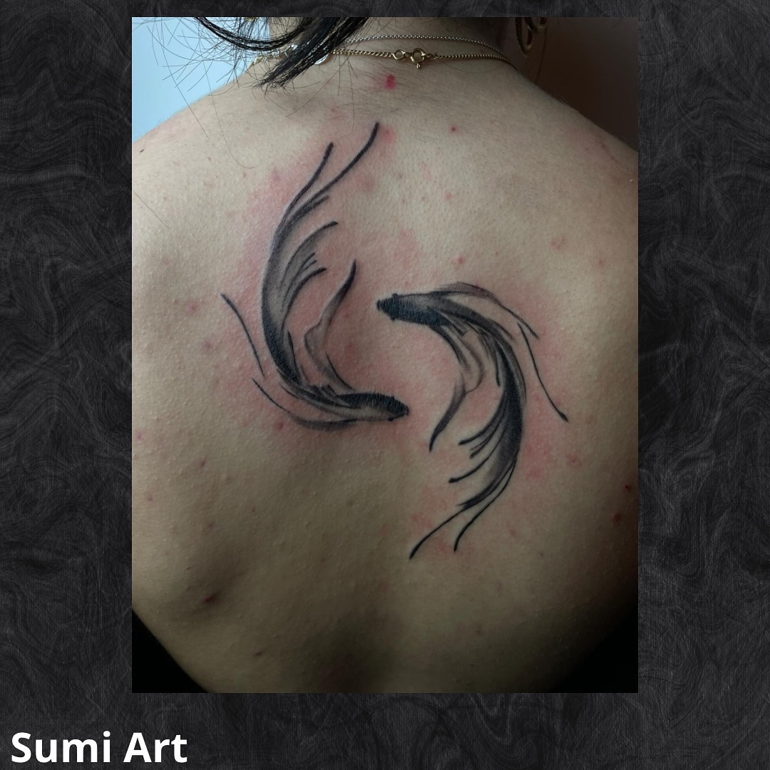 Tatouage par Sumiart.Tattoo Tattoo Japonais Manga Ornemental Blackwork