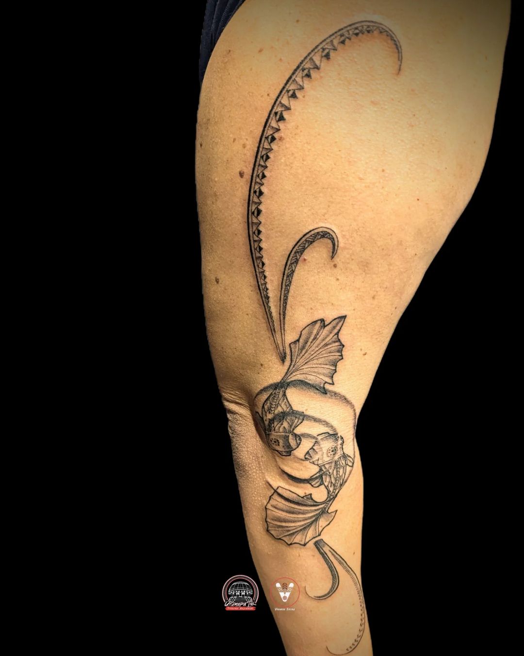 Tatouage par Vaimoe Tatau