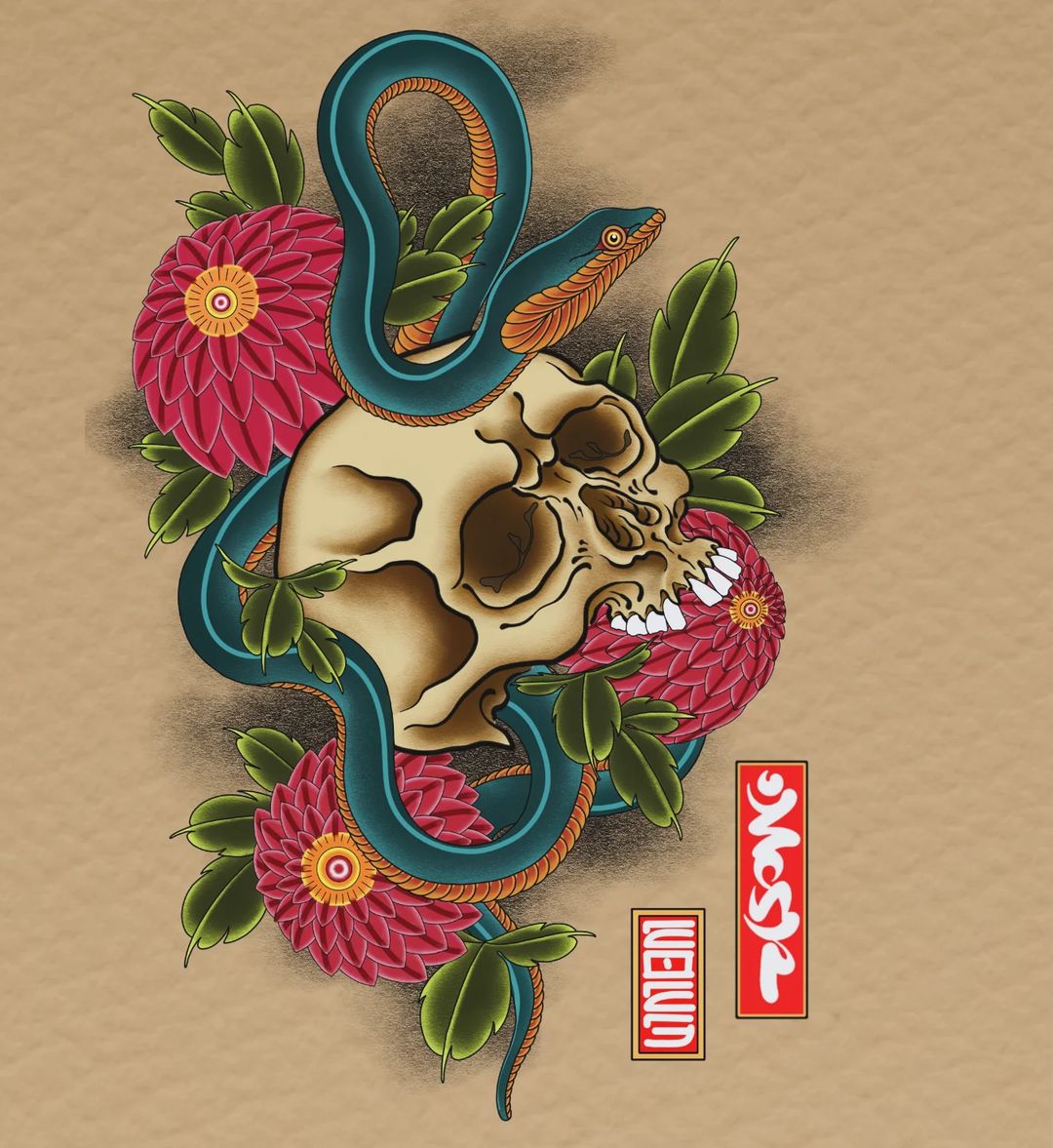 Tatouage par Mosh Tattooer