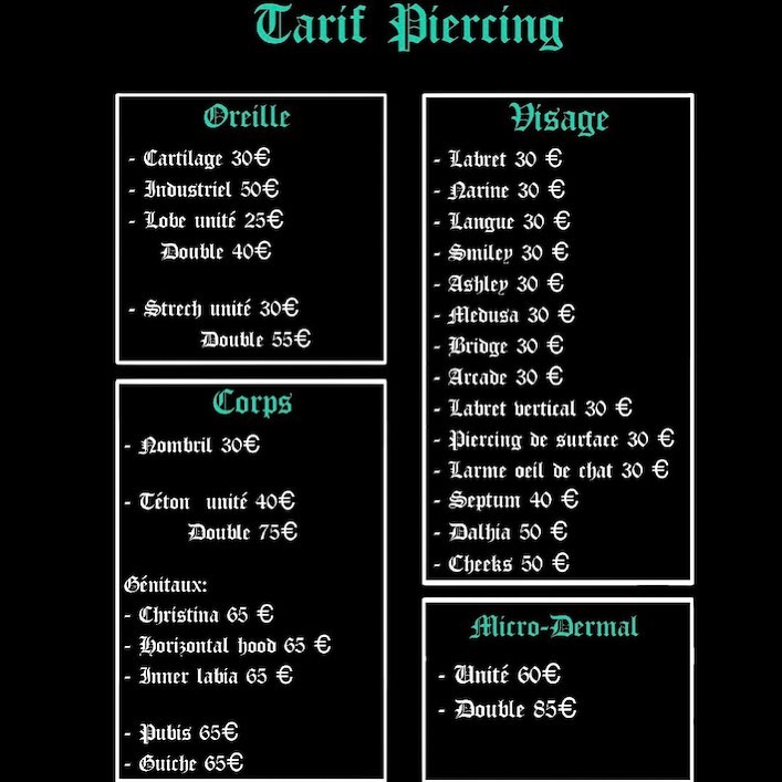 Travail de Slone Piercing