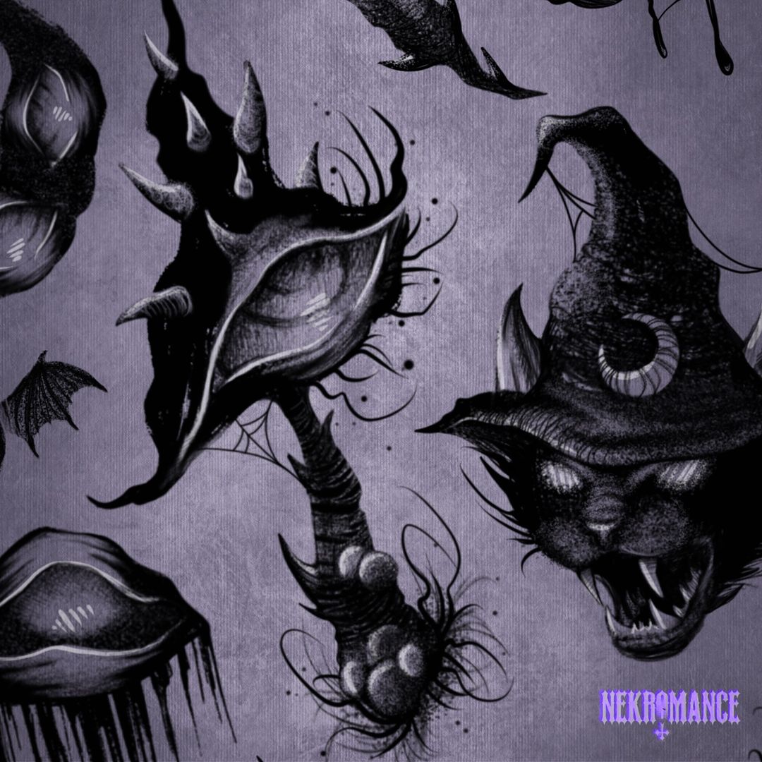 Tatouage par Nekromance - Blackwork Tattoo - Lille