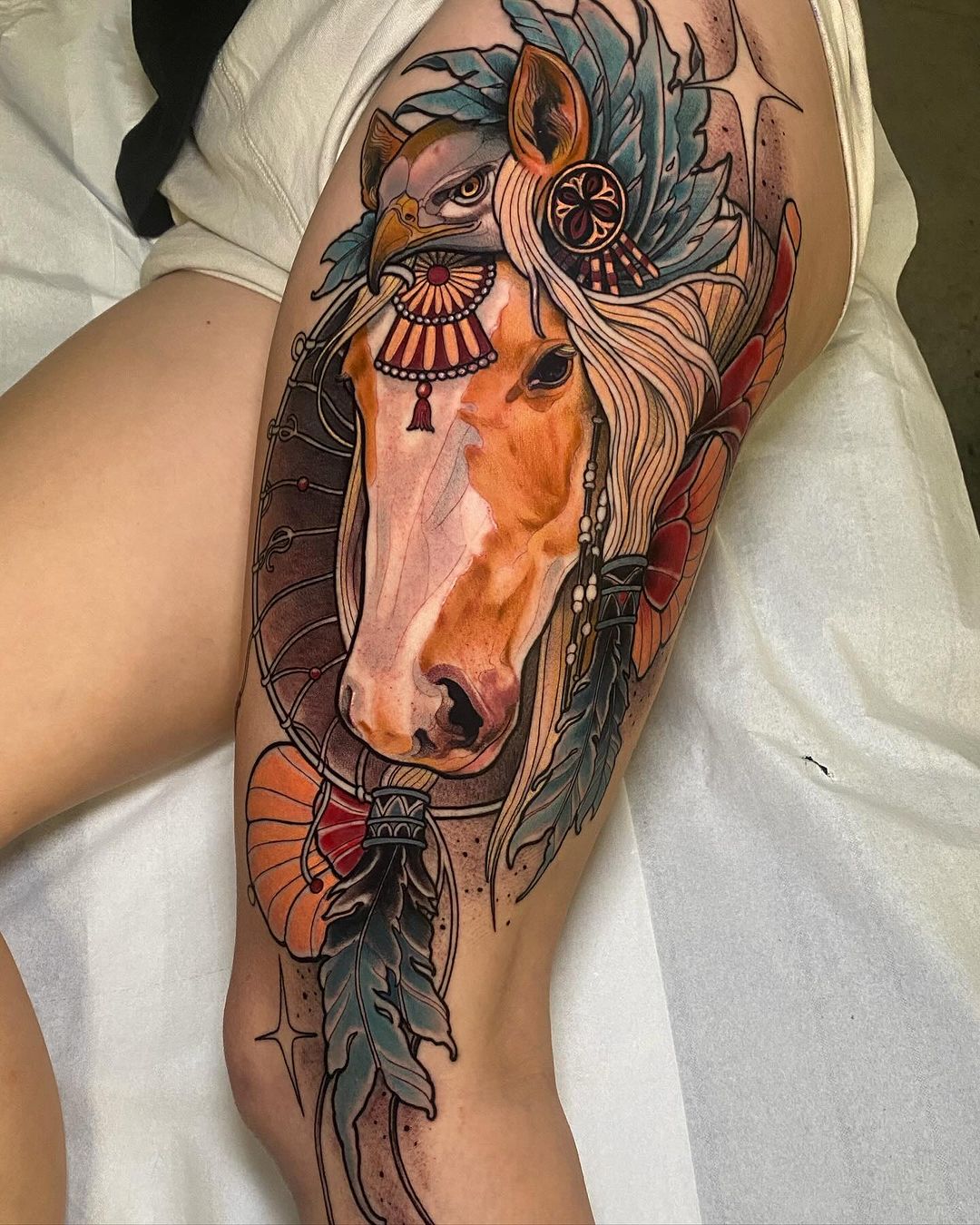 Tatouage par Leonardo Furlan Neotraditional
