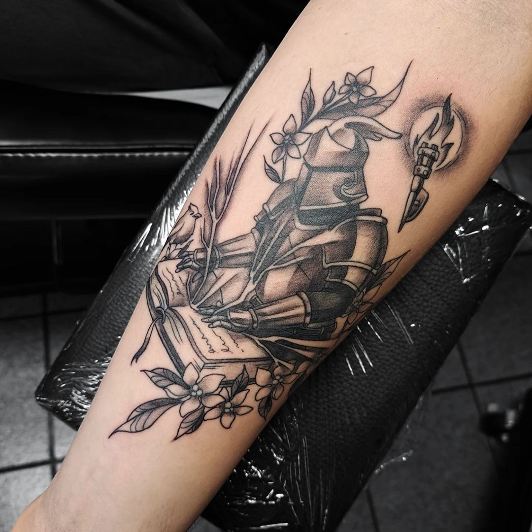 Tatouage par Mel Ghybson